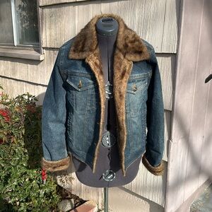 Marvin Richard ,Great shape jean jacket with wool inside